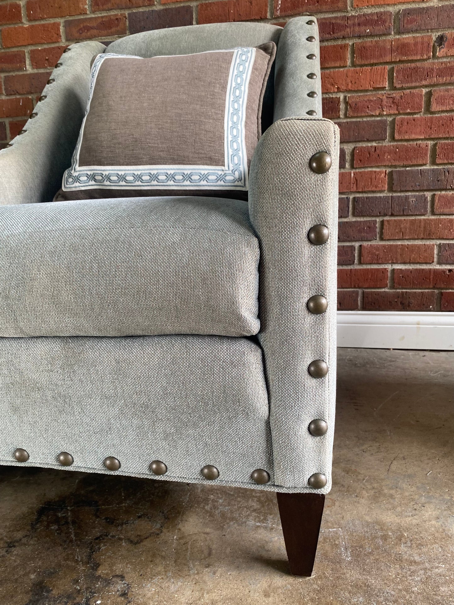 Custom Lounge Chair and Ottoman by Hickory Chair Co.