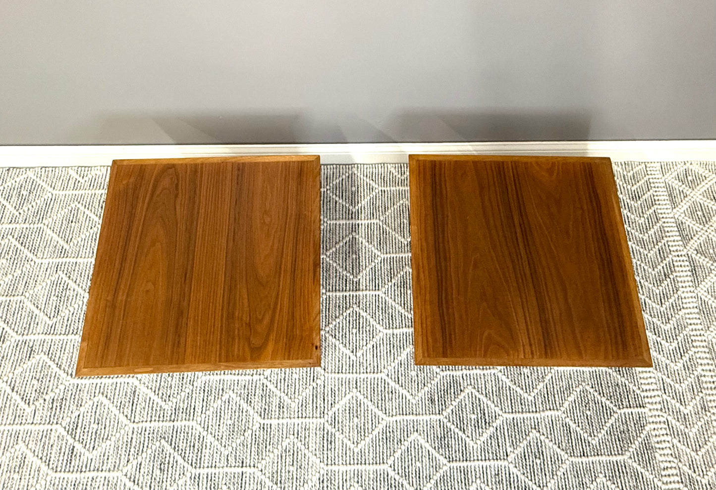 MCM Henredon Walnut End Table Set