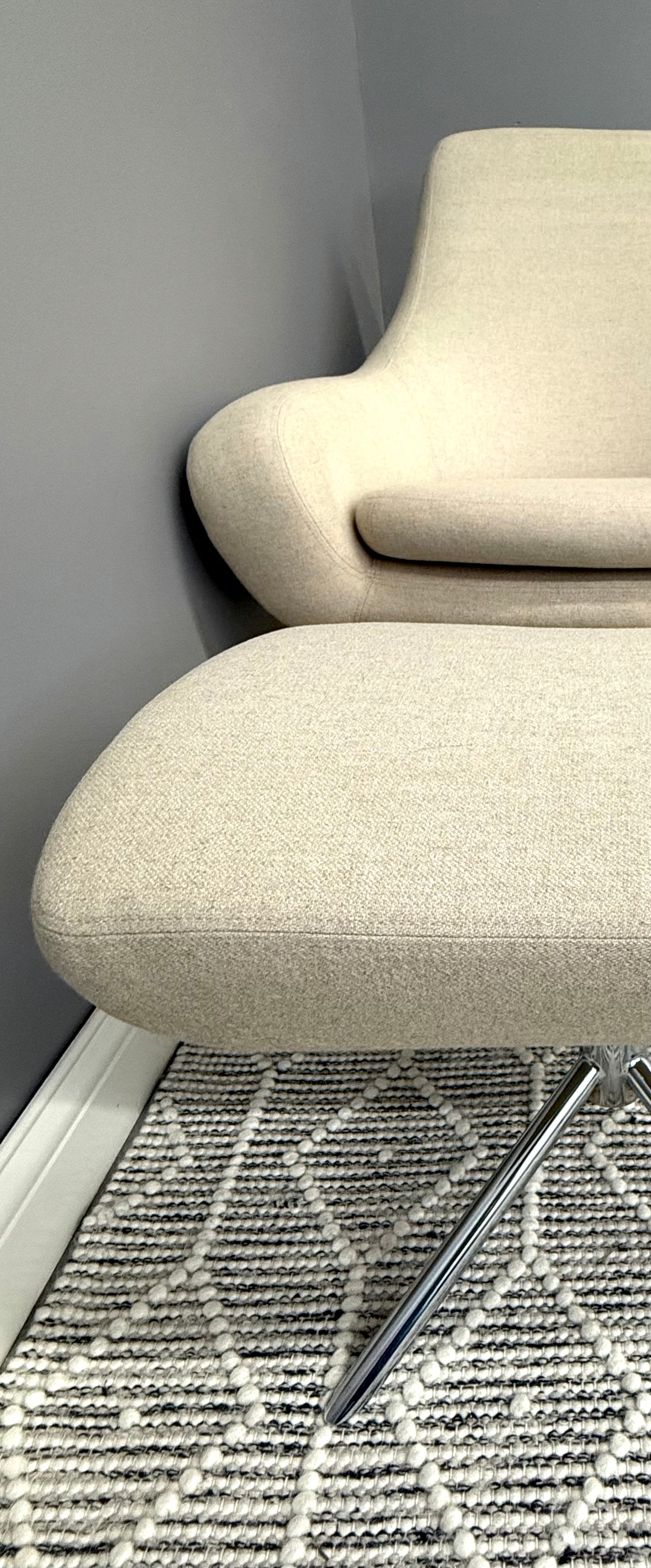 SOLD! Design Within Reach Noomi swivel Chair and Ottoman