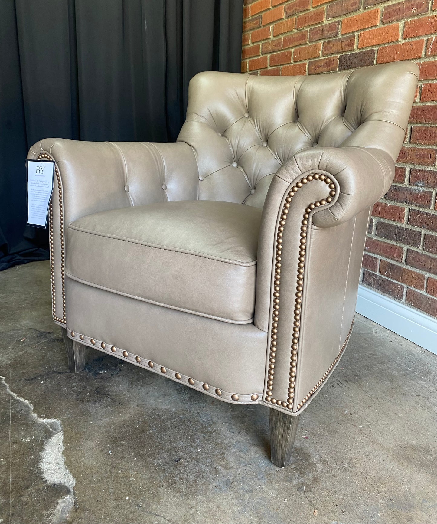 New! Bradington-Young Kirby Leather Club Chair
