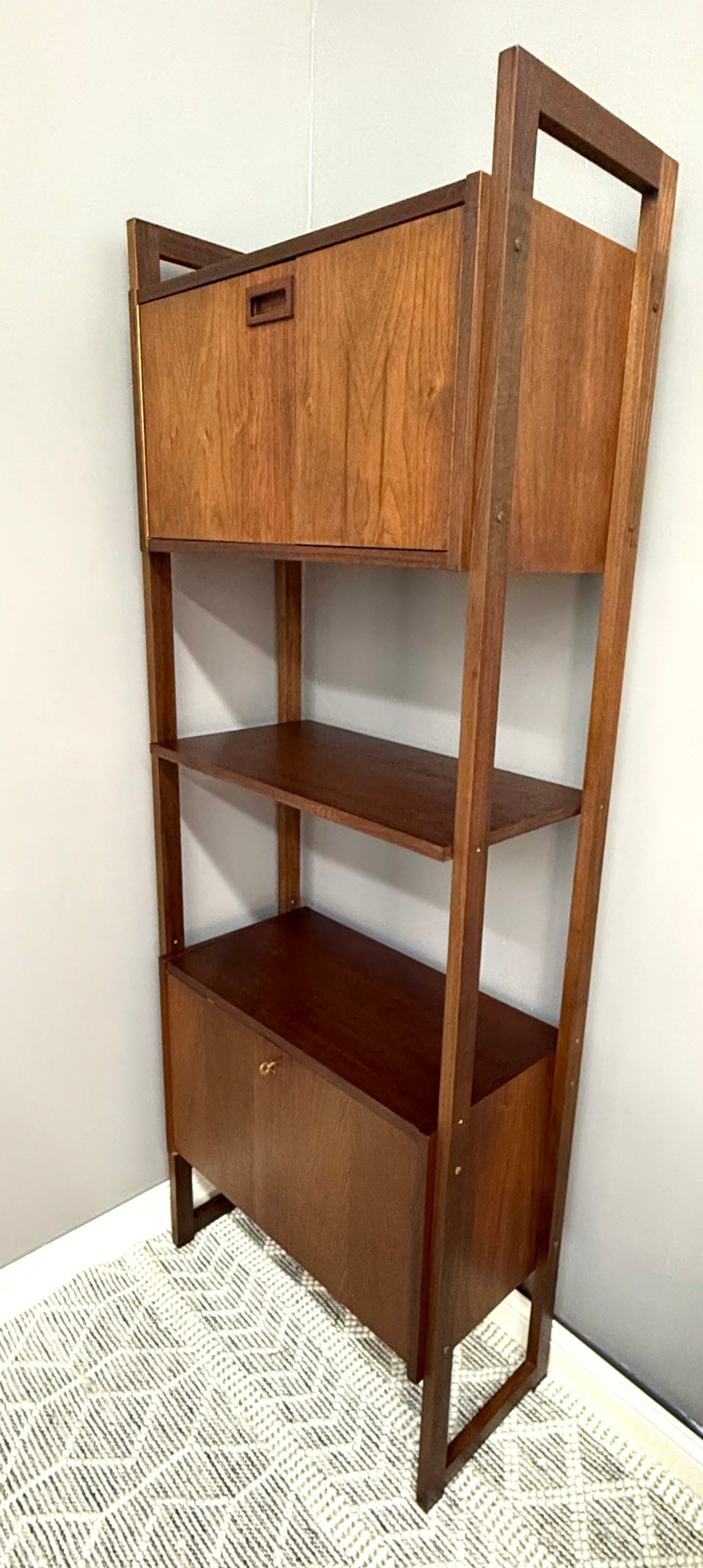 MCM Walnut Shef Unit or Room Divider