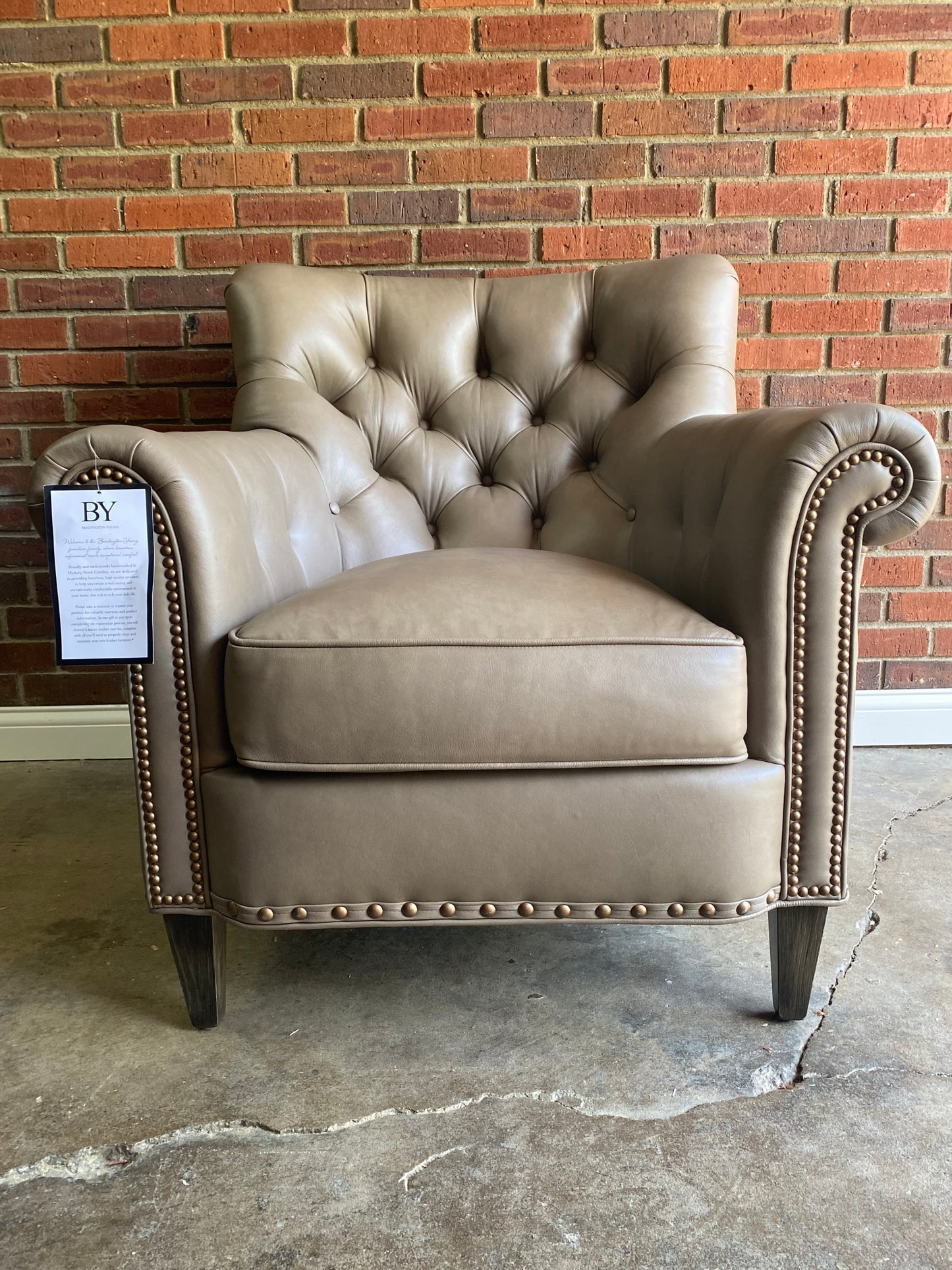 New! Bradington-Young Kirby Leather Club Chair