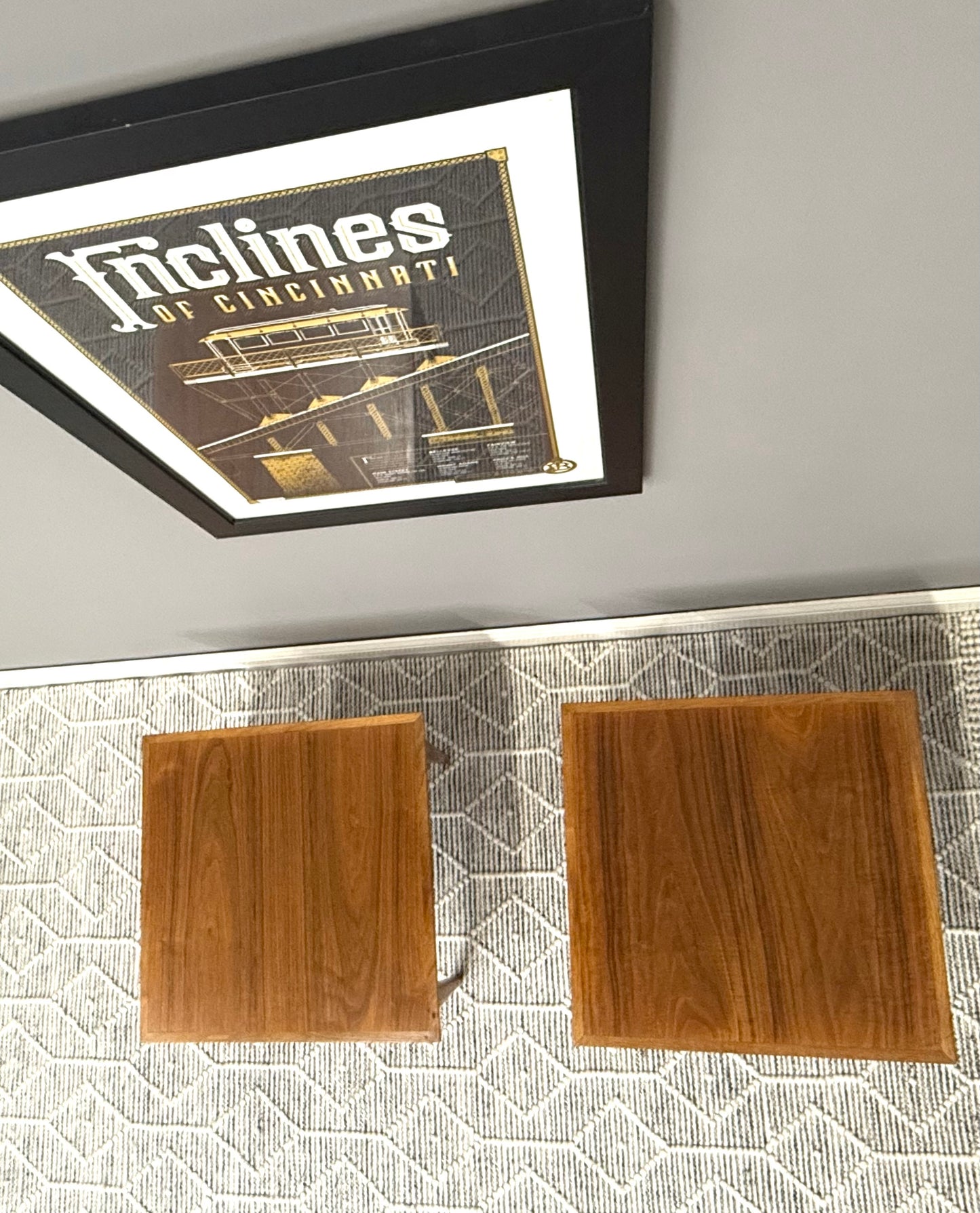 MCM Henredon Walnut End Table Set
