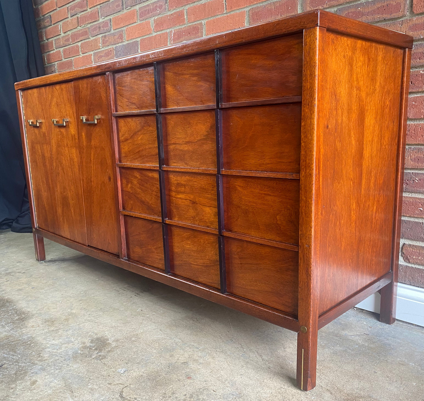 American of Martinsville Walnut credenza
