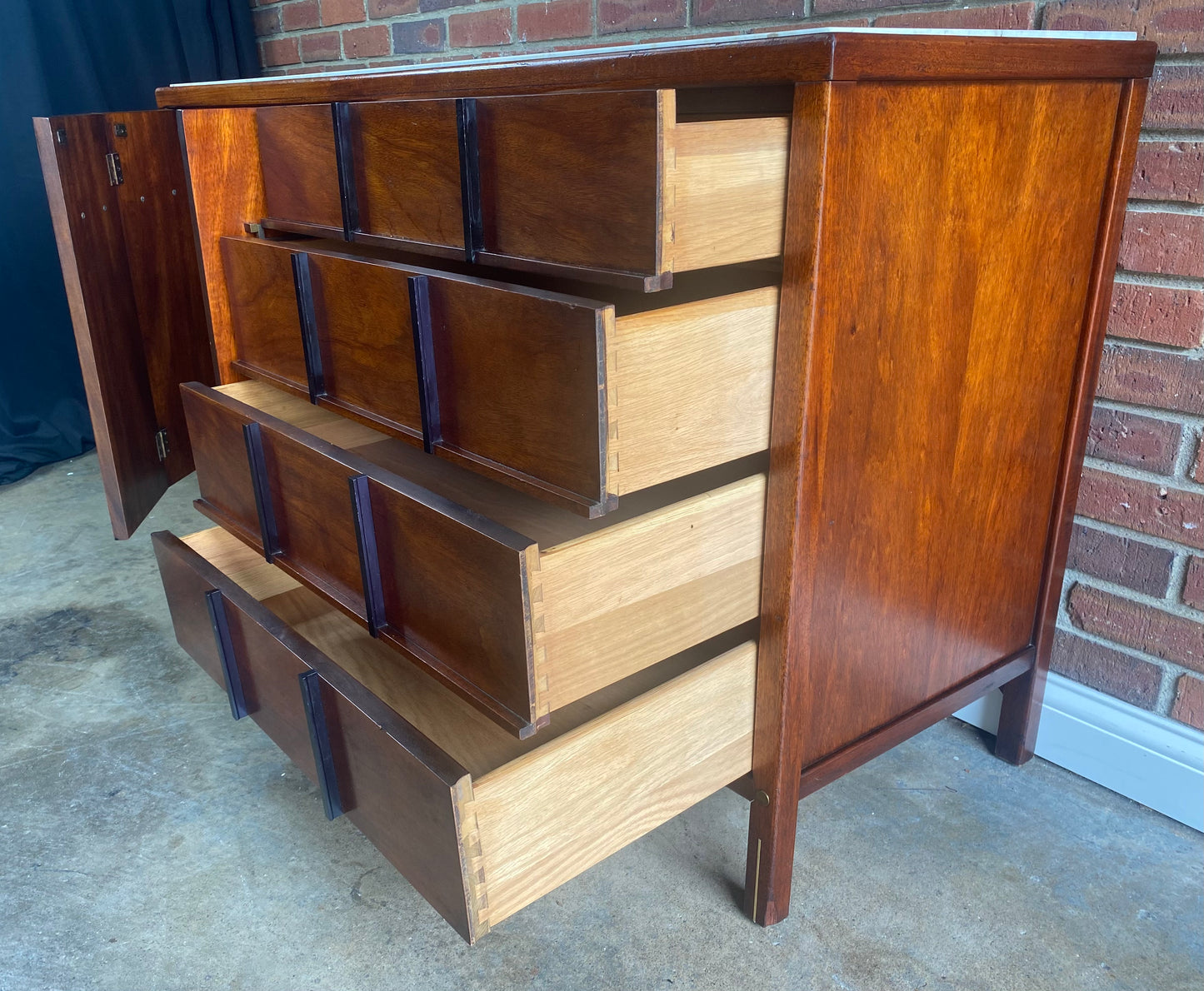 American of Martinsville Walnut credenza
