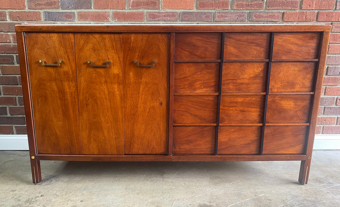 American of Martinsville Walnut credenza