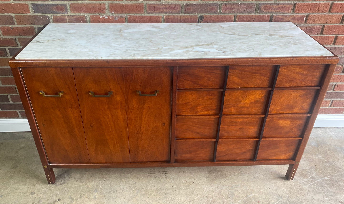 American of Martinsville Walnut credenza