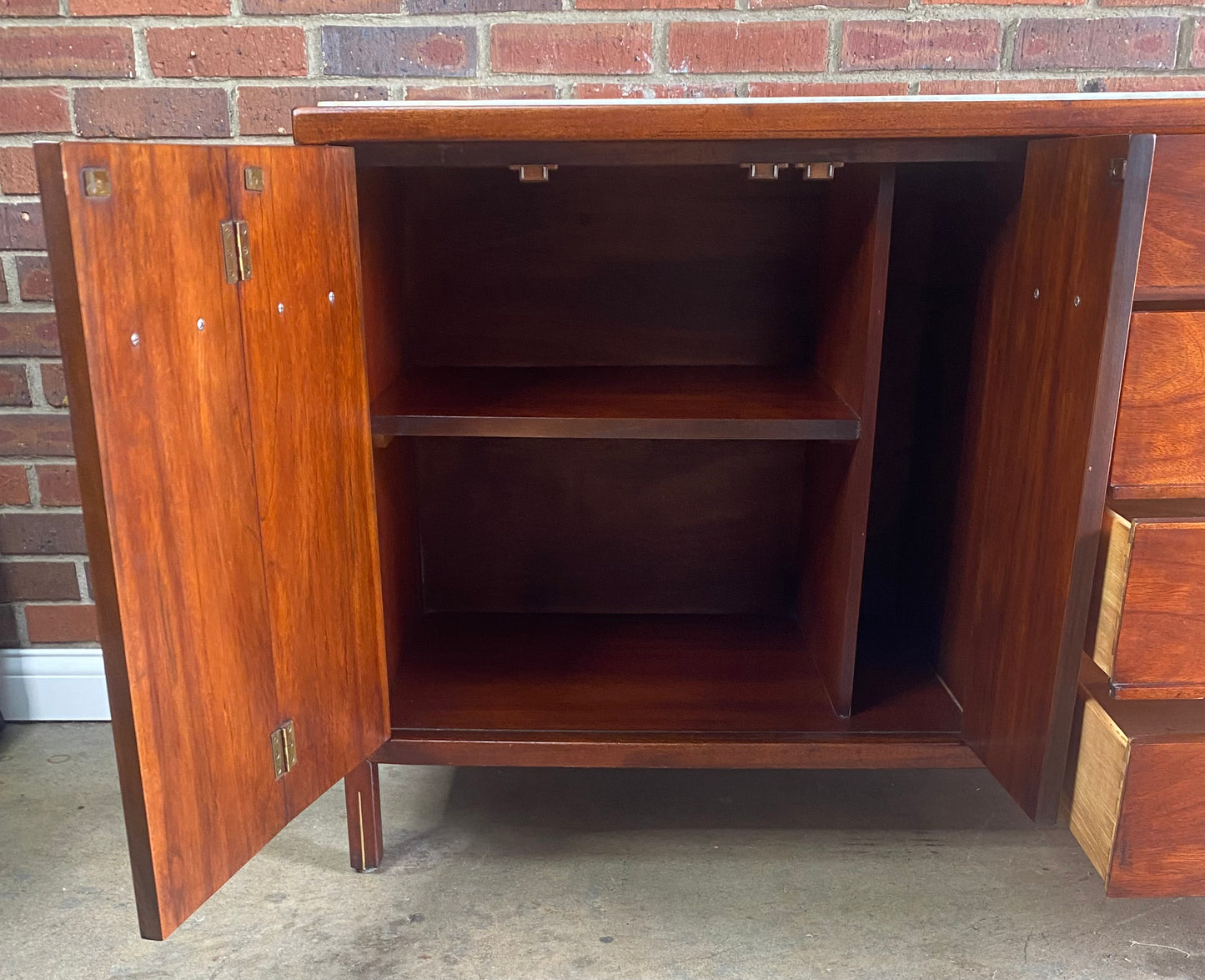 American of Martinsville Walnut credenza
