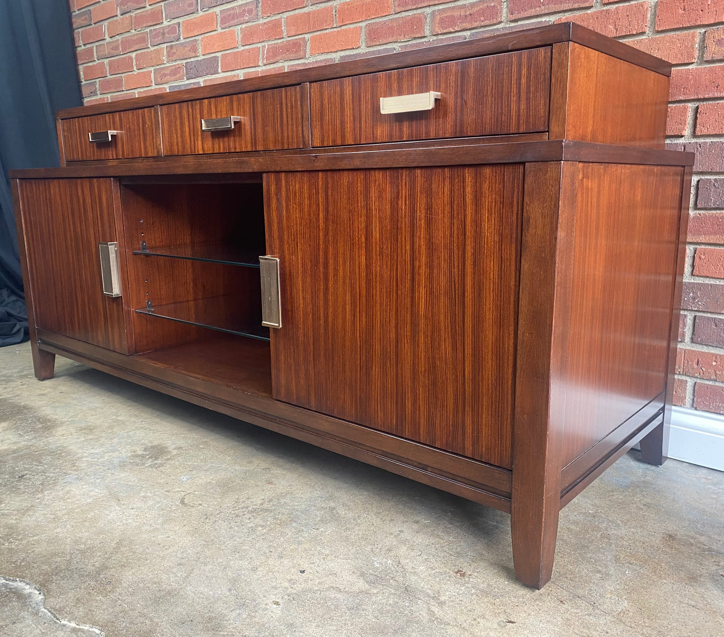 Lexington Walnut Modern Credenza  Contemporary Designer Sideboard