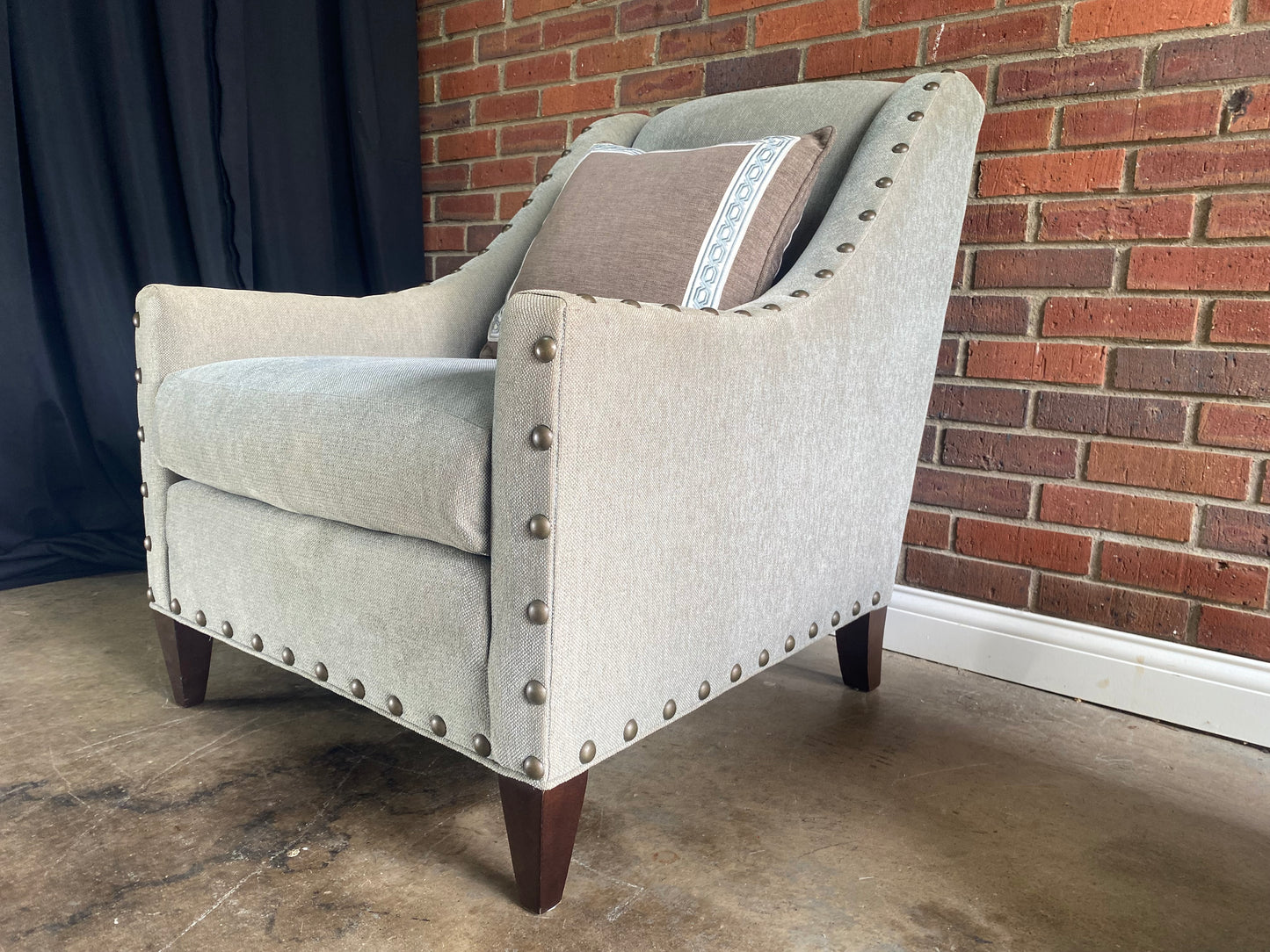 Custom Lounge Chair and Ottoman by Hickory Chair Co.