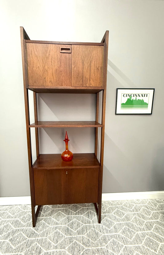 MCM Walnut Shef Unit or Room Divider