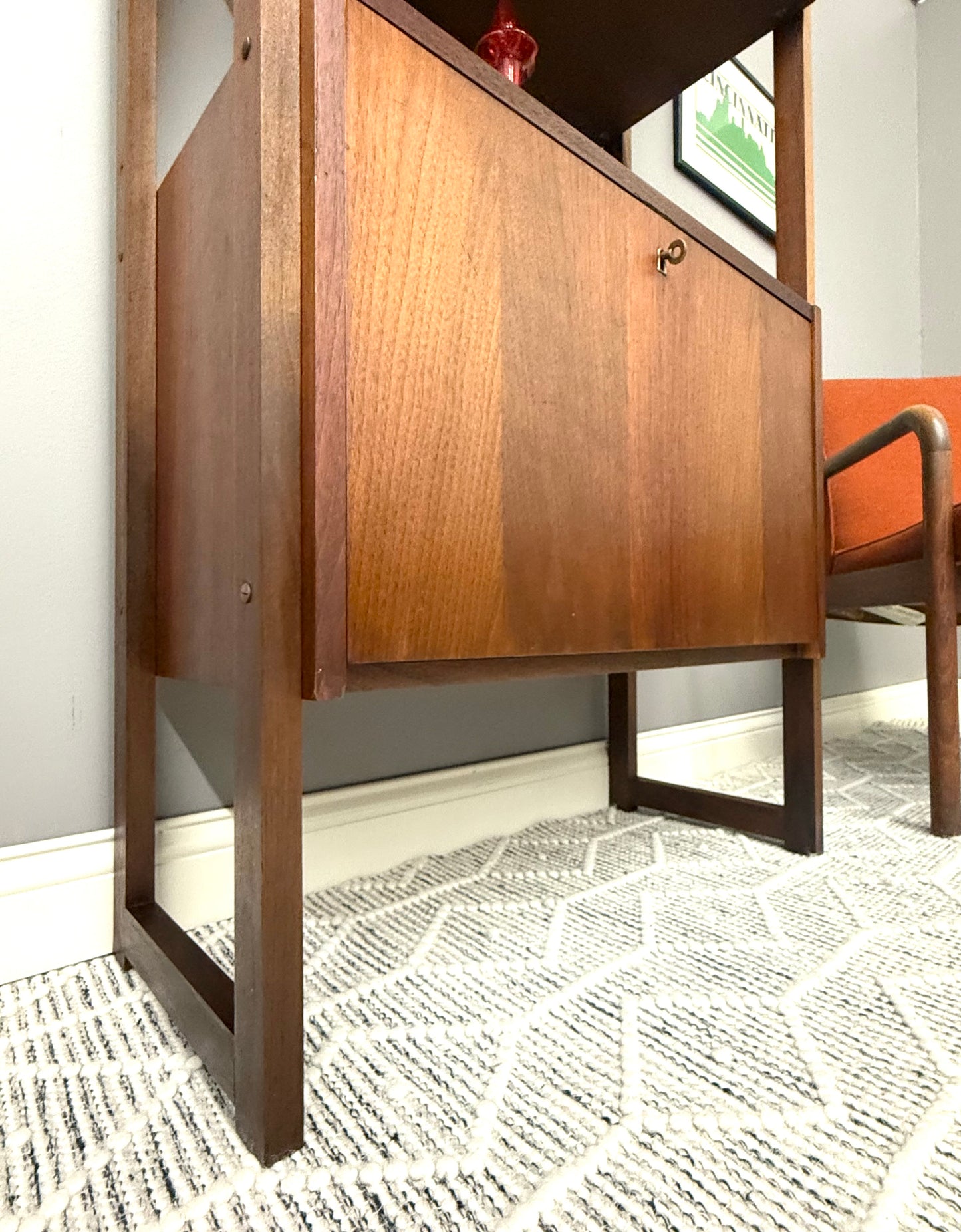 MCM Walnut Shef Unit or Room Divider