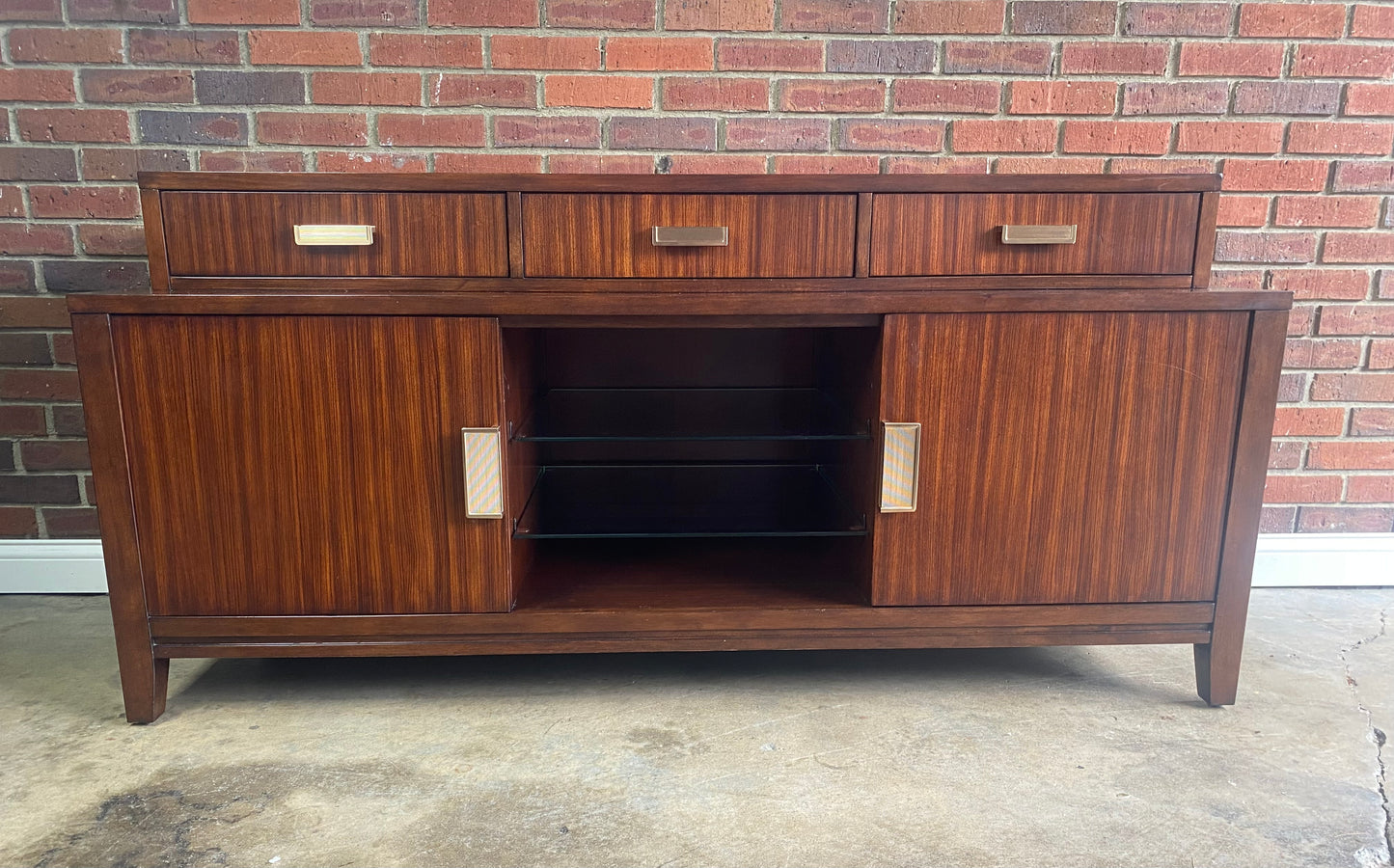 Lexington Walnut Modern Credenza  Contemporary Designer Sideboard